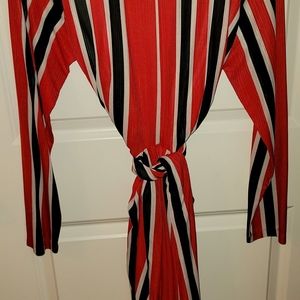 Aline long belted dress